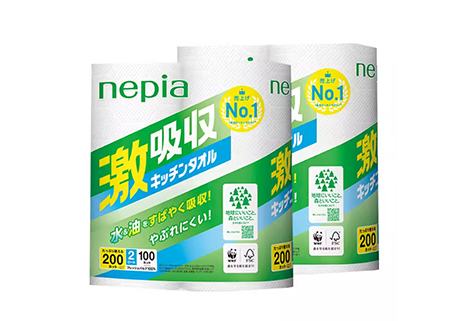 日本進口激吸收廚房紙巾100節2卷